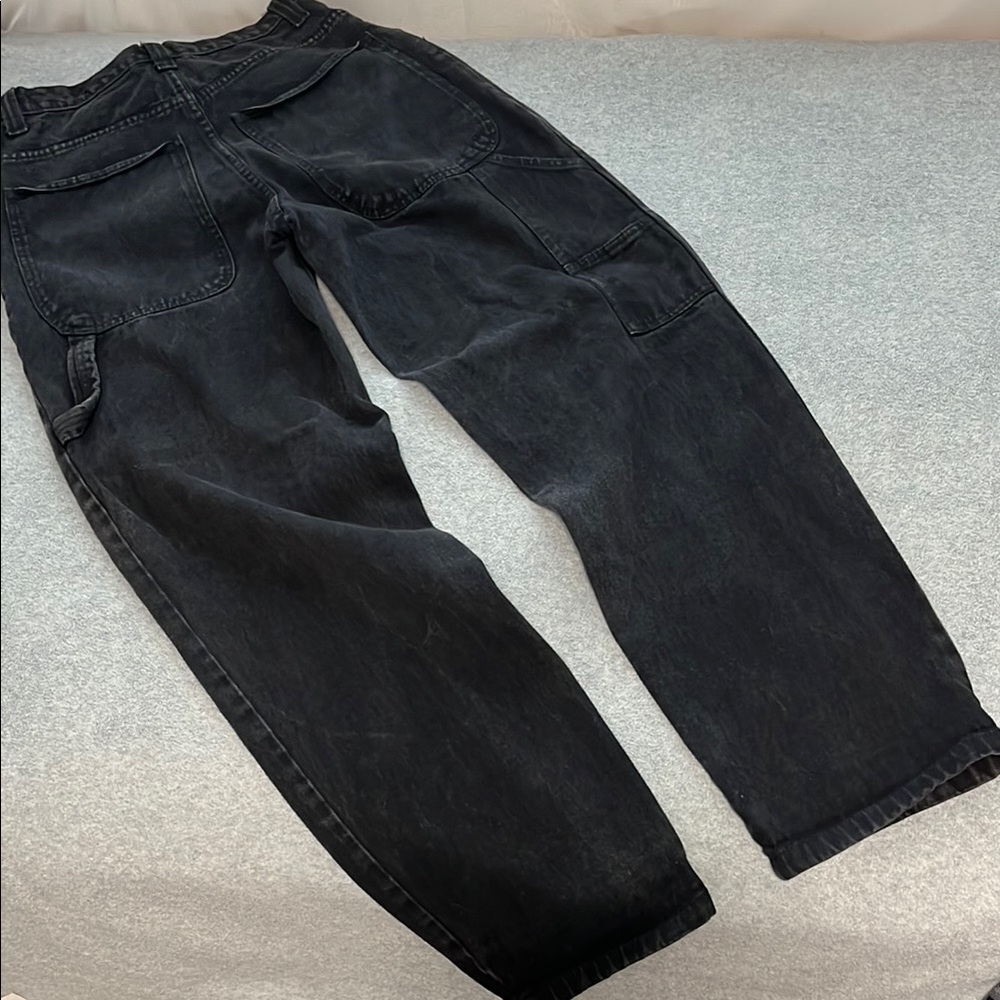 Vintage Y2K Carpenter Black Jeans Size 32 Baggy Opium Streetwear Skater Grunge